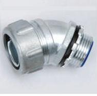 LIQUID TIGHT CONNECTORS 45 DEGREE  ANGLE(QUINCUNX CAP)- ZINC